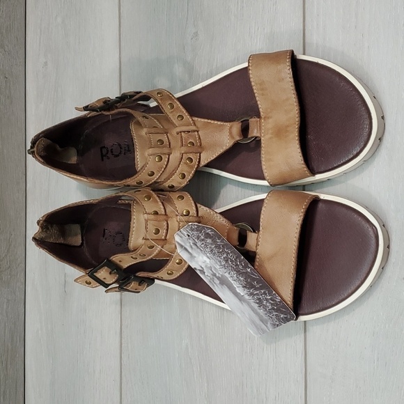 NWT Roan By Bed Stu Ibis Studded Ankle Leather Platform Boho Sandals Shoes - Picture 6 of 15